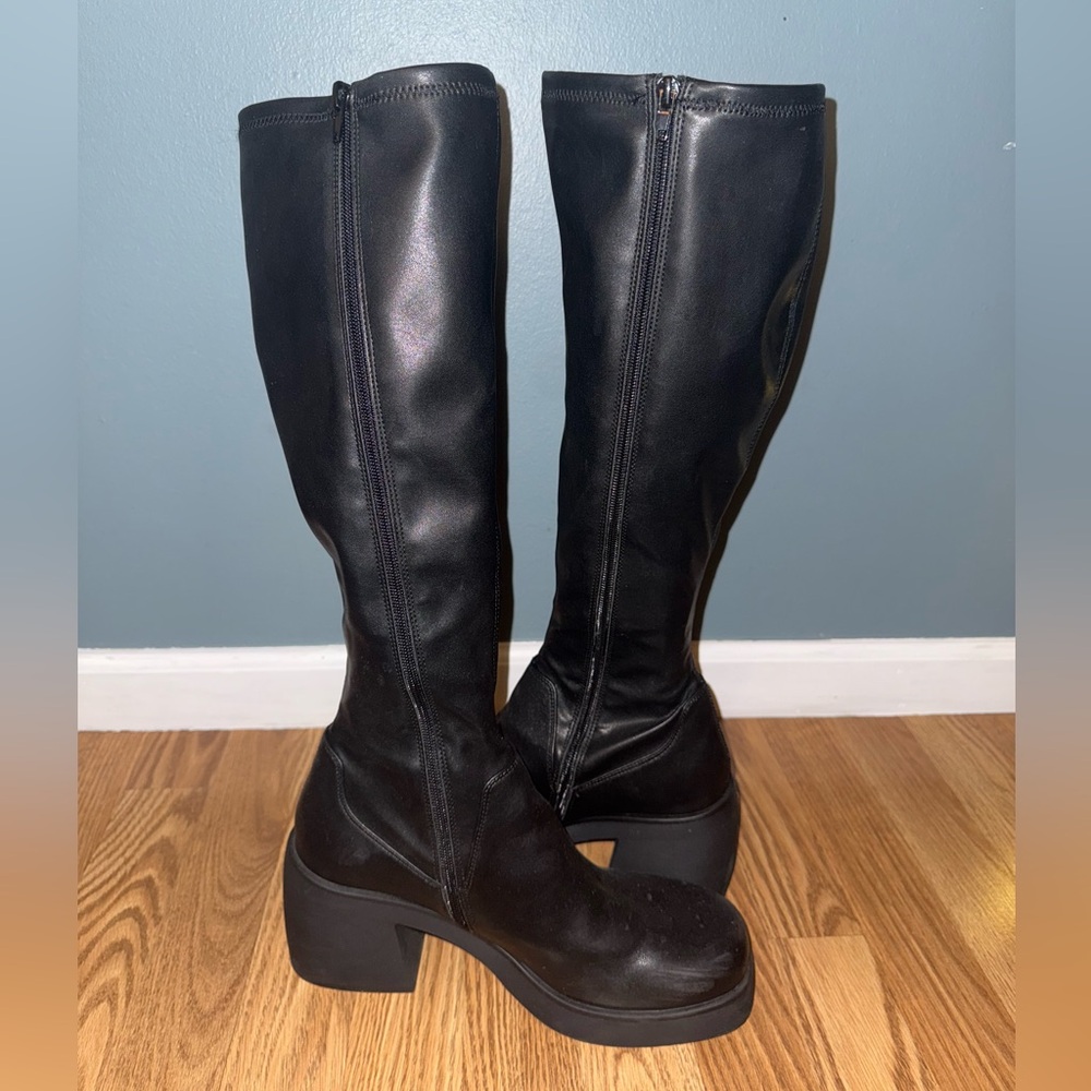 Steve Madden Berkleigh Black Wide Calf Boots
